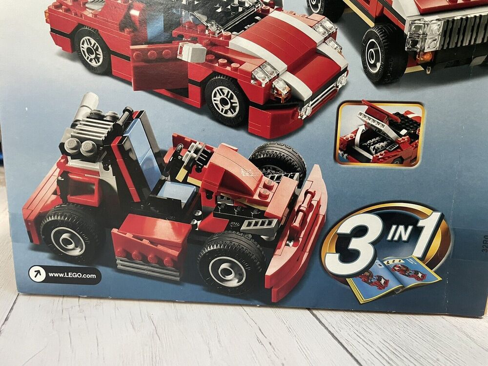 LEGO 5867 CREATOR 3-in-1 Super Speedster Red Car 278 pcs age 7-12 Retired SEALED - Picture 6 of 11